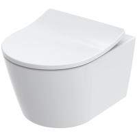 TOTO Toto RP Унитаз 49х38х33.5см., подвесной, укороченный, смыв tornado, Cefiontect, с сиденьем, SoftClose, петли из нерж. стали, цвет: белый