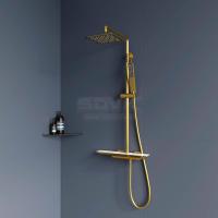 Душевая система RGW Shower Panels SP-34G 51140134-06 с термостатом Золото браш
