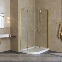 Душевой уголок Vegas Glass AFS-Fux 110*80 09 01 профиль золото, стекло, стекло прозрачное