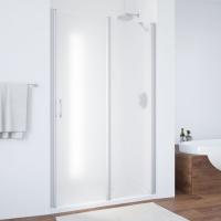 Дверь для душевой кабины в нишу Vegas Glass EP-F-1 100 07 10 профиль матовый хром, стекло сатин