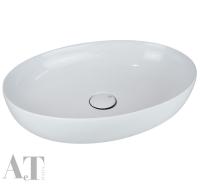 Раковина накладная 55,5х38,5 см AeT ELITE OVAL L616T0R0V0101, белая матовый