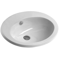 Раковина GSI City MALISEON111 встраиваемая снизу, 57x47 см, Bianco lucido (Белый глянец)