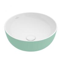 Раковина Villeroy & Boch Artis 417943BCW3 накладная, Ø43 см, Mint (мятный) с покрытием CeramicPlus