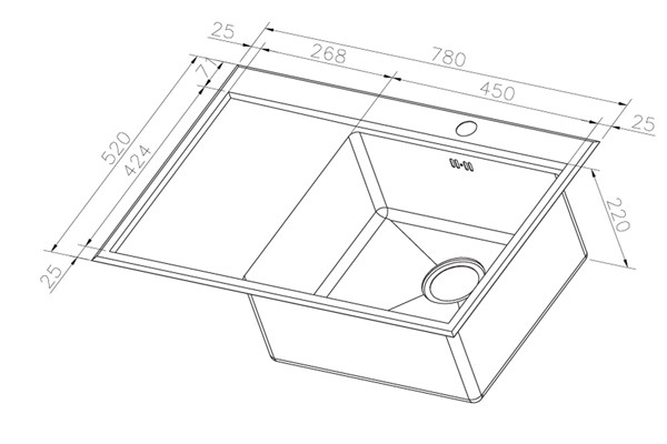 кухонная мойка zorg inox rx rx-7851-r