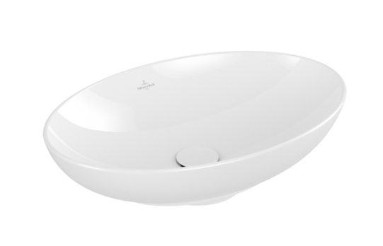 раковина villeroy & boch loop & friends 4a4700r1 накладная, 56x38 см, альпийский белый с покрытием ceramicplus