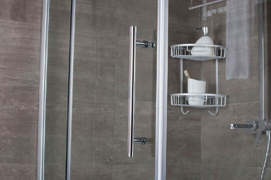 душевой уголок erlit comfort 100×100 er10110h-c1 профиль хром, стекло прозрачное