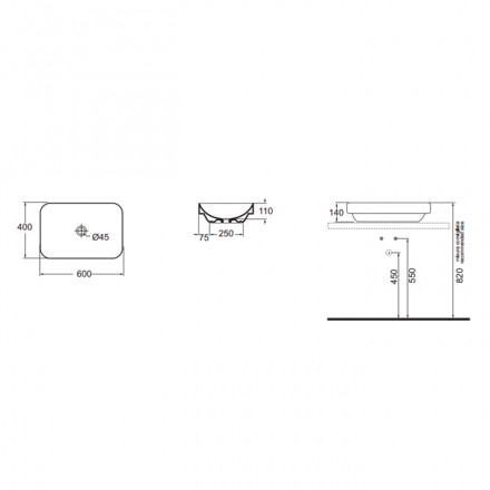 раковина-чаша azzurra elegance soft 60 ellg060400s0bi/(eso60 bi)*0 белая