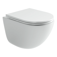 Унитаз Ceramicanova Vogue CN4008T подвесной, безободковый, с сиденьем микролифт, белая