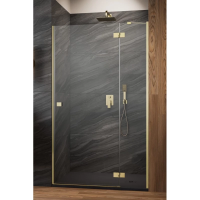 Душевая дверь Radaway Essenza Brushed Gold DWJ 80 Right 1385012-99-01R 80 см R, профиль золото, стеклой матовый, стекло прозрачное