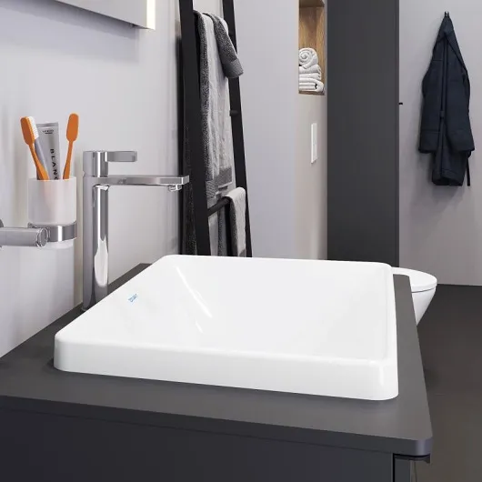 раковина duravit d-neo 03586000791 встраиваемая сверху, 60х44 см, без перелива, белая с wondergliss