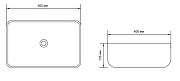 раковина накладная 50 см aquanet soul-1-mb 00245833, черный матовый