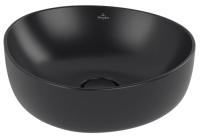 Раковина Villeroy & Boch Antao 4A7240R7 накладная, 40x39.5 см, Pure Black (чистый черный) с покрытием CeramicPlus