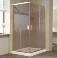 Душевой уголок Vegas Glass ZA-F 120*80 09 05 профиль золото, стекло, стекло бронза