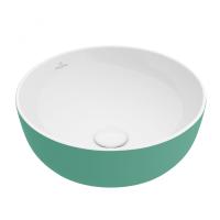 Раковина Villeroy & Boch Artis 417943BCW4 накладная, Ø43 см, Sencha (зеленый чай) с покрытием CeramicPlus