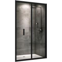 Душевая дверь Abber Sonnenstrand 90 AG07090B профиль черный, стекло прозрачное
