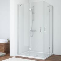 Душевой уголок Vegas Glass AFA-F 100*80 07 01 профиль матовый хром, стекло прозрачное