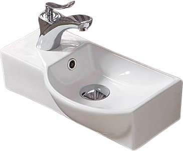 Раковина Melana MLN-7947AR накладная, с переливом, 41x22 см, белая