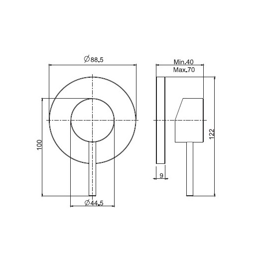 смеситель для душа fima carlo frattini spillo up f3033/1ns черный матовый