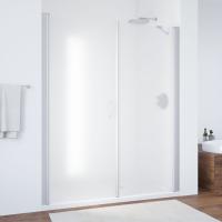 Дверь для душевой кабины в нишу Vegas Glass EP-F-2 185 07 10 профиль матовый хром, стекло сатин