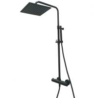 Душевая система Webert Elio EL980515560METAL с верхним душем металл, цвет черный матовый