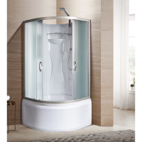Душевая кабина River Rein 90x90x46 МТ Б/К 10000001254 профиль Матовый хром задняя стенка Белая
