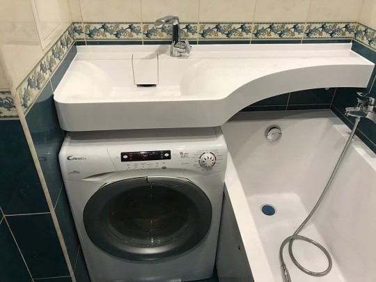 раковина над стиральной машиной цвет и стиль кулибинка нф-00007397 135 l