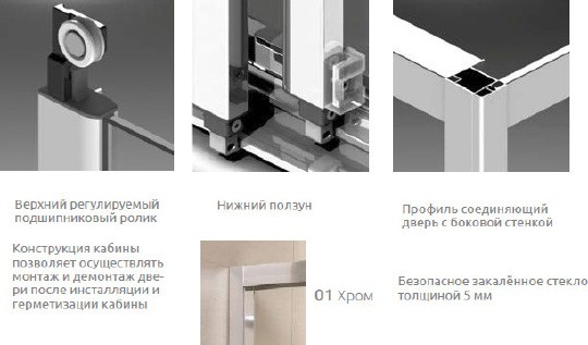 душевая дверь radaway treviso dw 120 коричневое