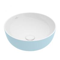 Раковина Villeroy & Boch Artis 417943BCW0 накладная, Ø43 см, Fog (нежно голубой) с покрытием CeramicPlus