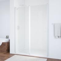 Дверь для душевой кабины в нишу Vegas Glass EP-F-1 155 01 01 профиль белый, стекло прозрачное