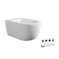 Биде Alice Ceramica Unica 32250101SET подвесное, с креплением, белый глянцевый