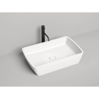Накладная раковина в ванную Salini Gloria 312 1102212G/M, 65 x 40 см, из материала Solix, глянцевая или матовая, белая
