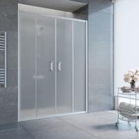 Дверь для душевой кабины в нишу Vegas Glass Z2P 150 07 10 профиль матовый хром, стекло сатин