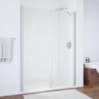 Дверь для душевой кабины в нишу Vegas Glass EP-F-2 175 07 01 профиль матовый хром, стекло прозрачное