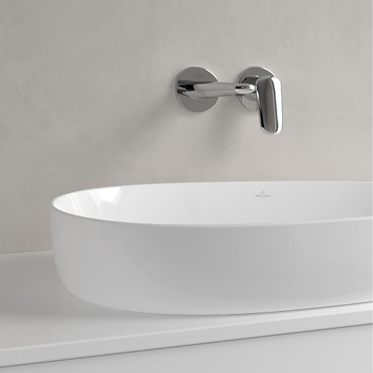 раковина villeroy & boch antao 4a7465r1 накладная, 65x40 см, альпийский белый с покрытием ceramicplus