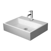 Duravit Vero Air Раковина 60cm, без перелива, с площадкой, с 3 отв. под смеситель, на столешницу, белая