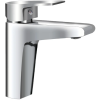 Смеситель для раковины AQUAme Prato AQMP6121 с донным клапаном, хром
