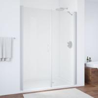 Дверь для душевой кабины в нишу Vegas Glass EP-F-2 180 07 01 профиль матовый хром, стекло прозрачное