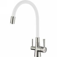 Смеситель для кухни Lemark Comfort LM3075BN-White Хром Белый