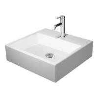 Duravit Vero Air Раковина 50cm, без перелива, с площадкой, с 3 отв. под смеситель, на столешницу, белая
