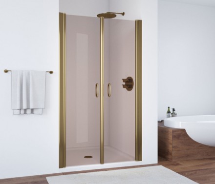 дверь для душевой кабины в нишу vegas glass e2p 95 05 05 профиль бронза, стекло бронза