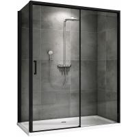 Душевой уголок Abber Komfort 130×90 AG93130B-S92B профиль черный, стекло прозрачное