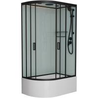 Душевая кабина 120x80x220 см Frank F412/2R М Black 20076 текстурное стекло
