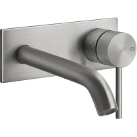 Смеситель Gessi Gessi316 54188#239 для раковины, встраиваемый, внешняя часть, цвет STEEL BRUSHED
