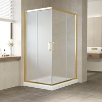Душевой уголок Vegas Glass ZA-F 110*90 09 10 профиль золото, стекло, стекло сатин
