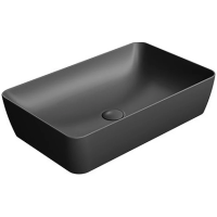 Раковина GSI Nubes 903626 накладная, 60x38 см, Ardesia opaco (Черный матовый)