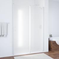 Дверь для душевой кабины в нишу Vegas Glass EP-F-1 145 01 10 профиль белый, стекло сатин