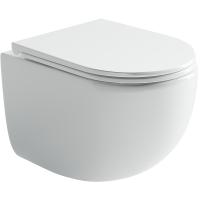 Унитаз Ceramicanova UP Rimless CN4007 подвесной, безободковый, с сиденьем микролифт, белая