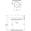 раковина 38x38 см berges ego sl 181291