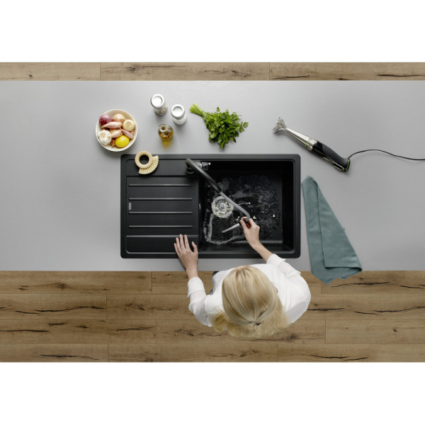 смеситель для кухни blanco mida-s silgranit 526146 цвет черный.