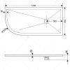 душевой поддон из искусственного камня rgw stone st/ar-g 120×90 16154129-02r графит